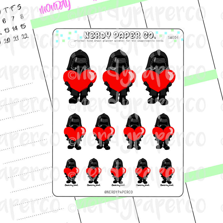 KEYLO REN OF MY DREAMS STICKERS- Hand Drawn Space Planner Stickers - Deco -SW004