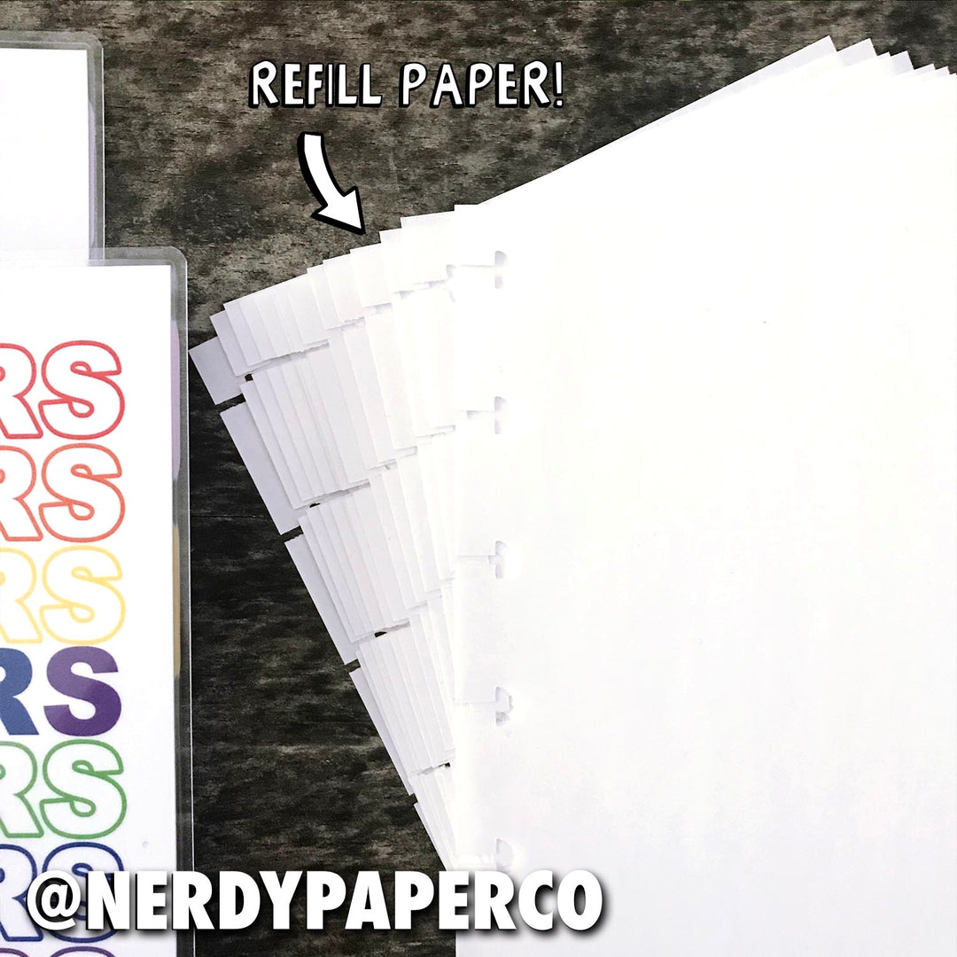 REUSABLE STICKER COLLECTOR BOOK REFILL PAPER