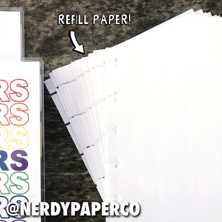 REUSABLE STICKER COLLECTOR BOOK REFILL PAPER