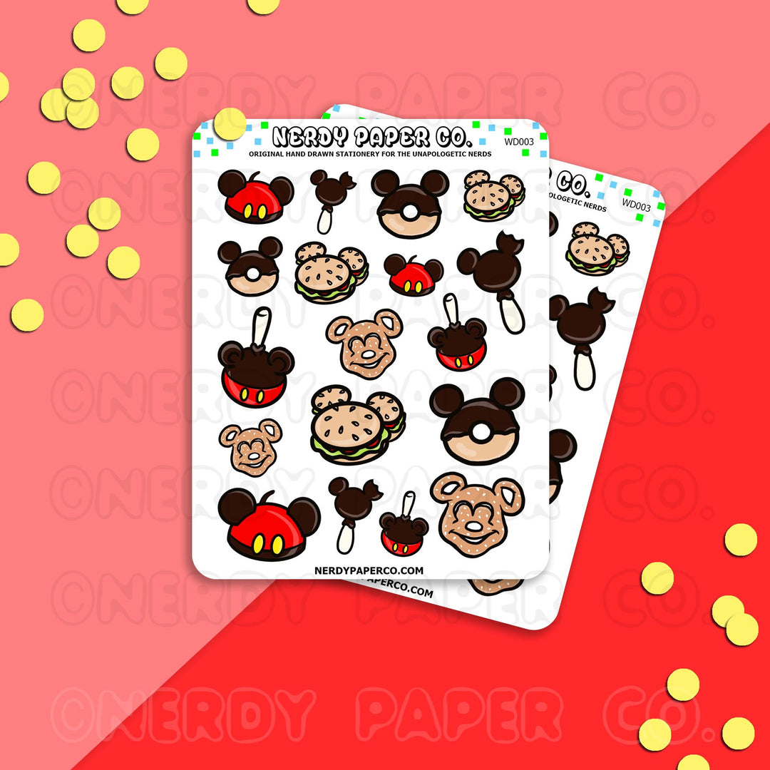 PARK SNACKS | PT 1 - Hand Drawn Planner Stickers - Deco - WD003