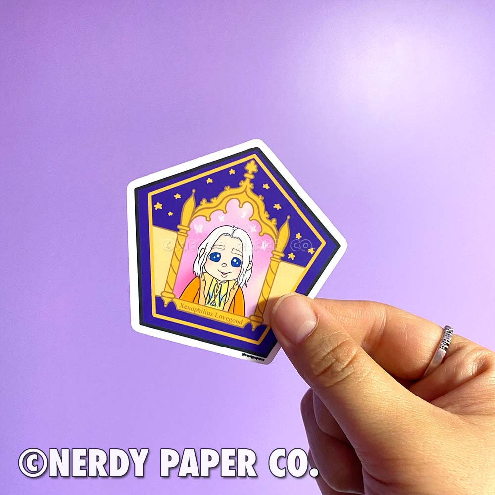 CHOCO FROG NO. 29 | QUIRKY WIZARD - Hand Drawn Waterproof Wizard Vinyl Sticker