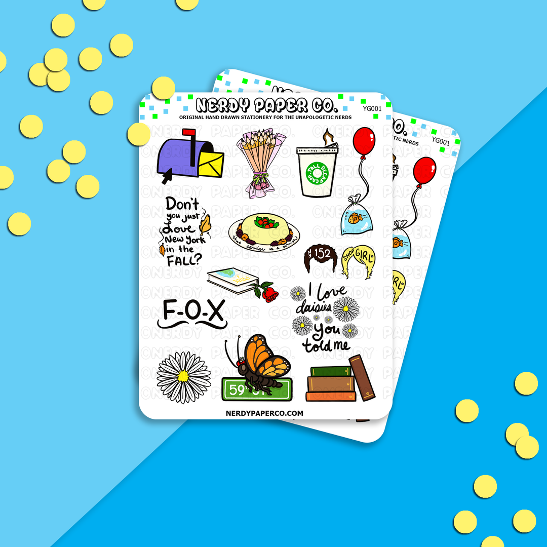 I Have Mail Sampler - Hand Drawn Vinyl Sticker Sheet - YG001