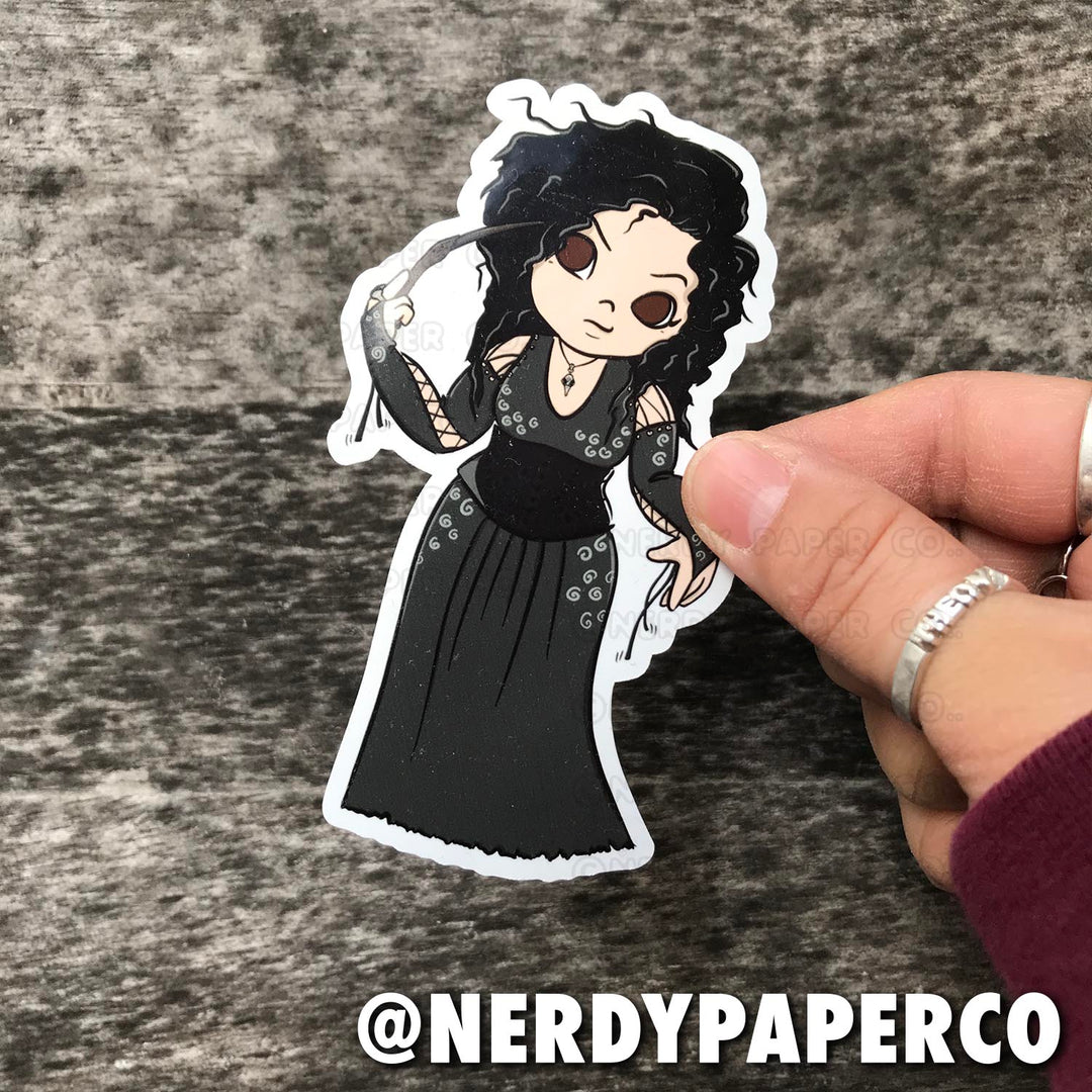 Crazy Witch - Hand Drawn Waterproof Vinyl Sticker