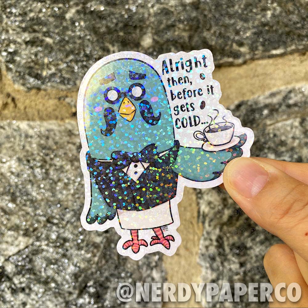 Brewzter - Hand Drawn Holographic Waterproof Vinyl Sticker
