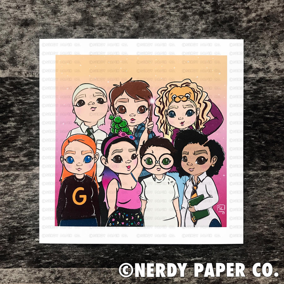 CON GIRLS | Hand Drawn Wizard Art Print