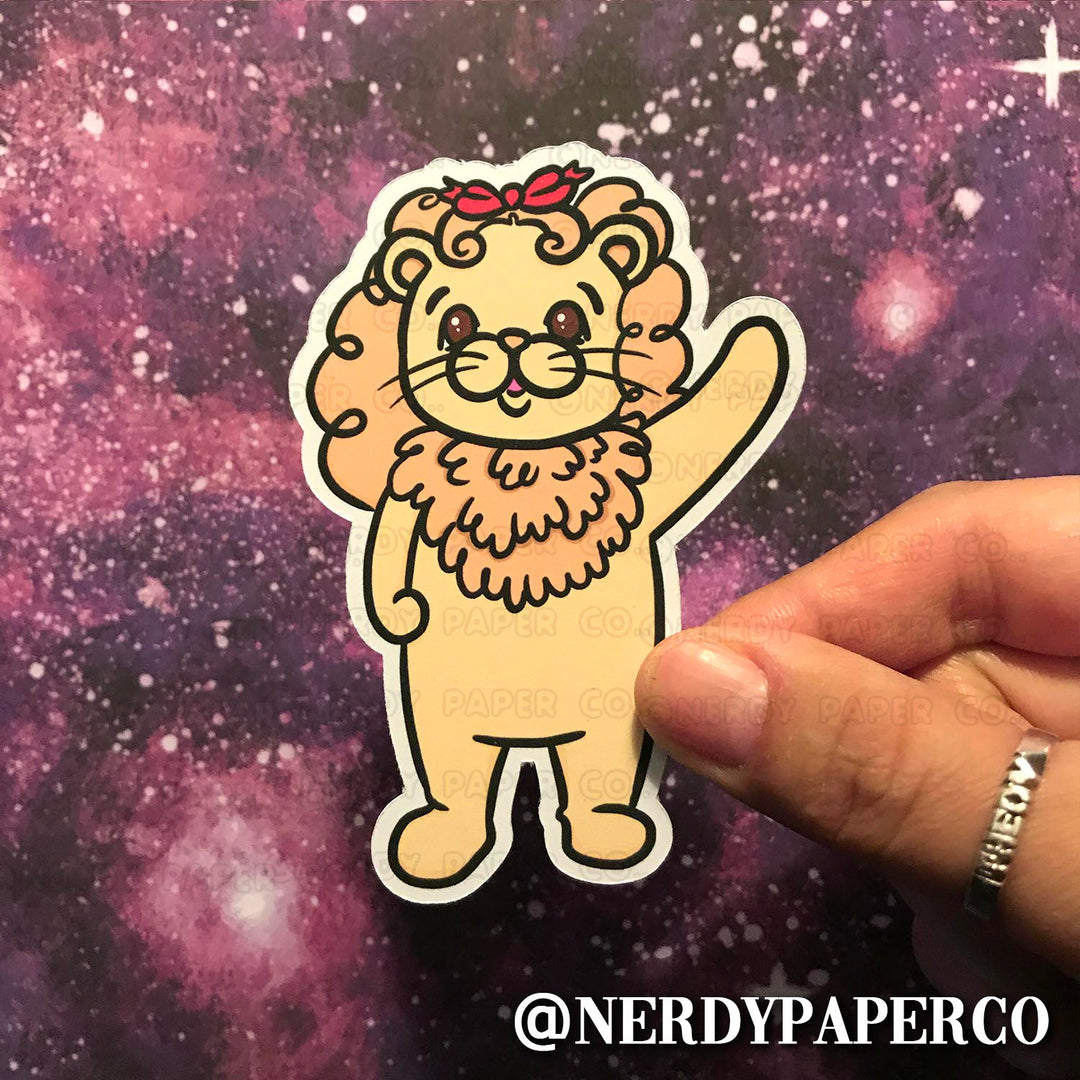 Cowardly Lion - Hand Drawn Planner Die Cut - Chibi
