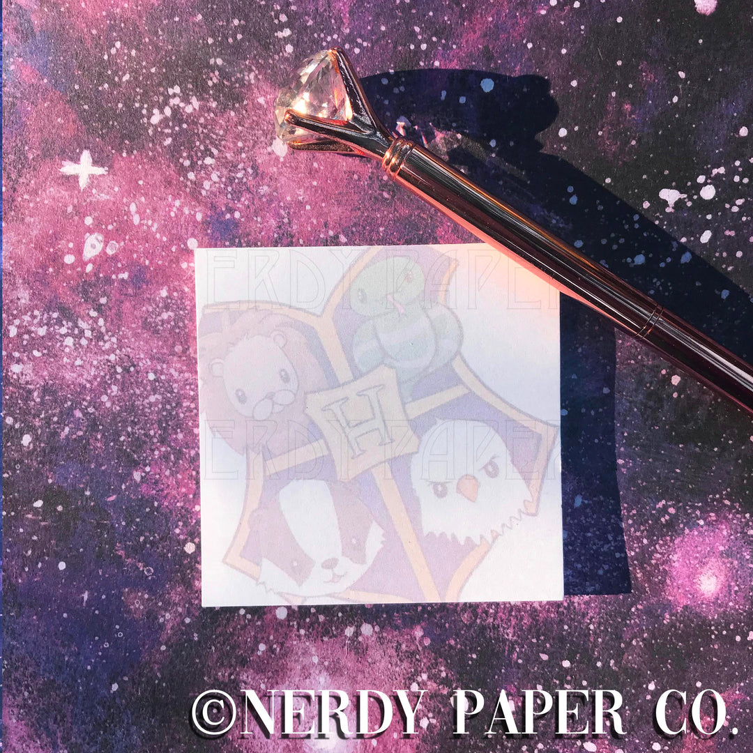 WIZARD CREST STICKY NOTES - Hand Drawn Wizard Sticky Notes- SN003