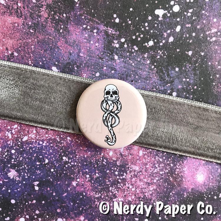 DARK MAGIC PIN BADGE |  Wizard  | Handmade Pin Badge