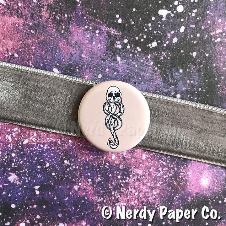DARK MAGIC PIN BADGE |  Wizard  | Handmade Pin Badge