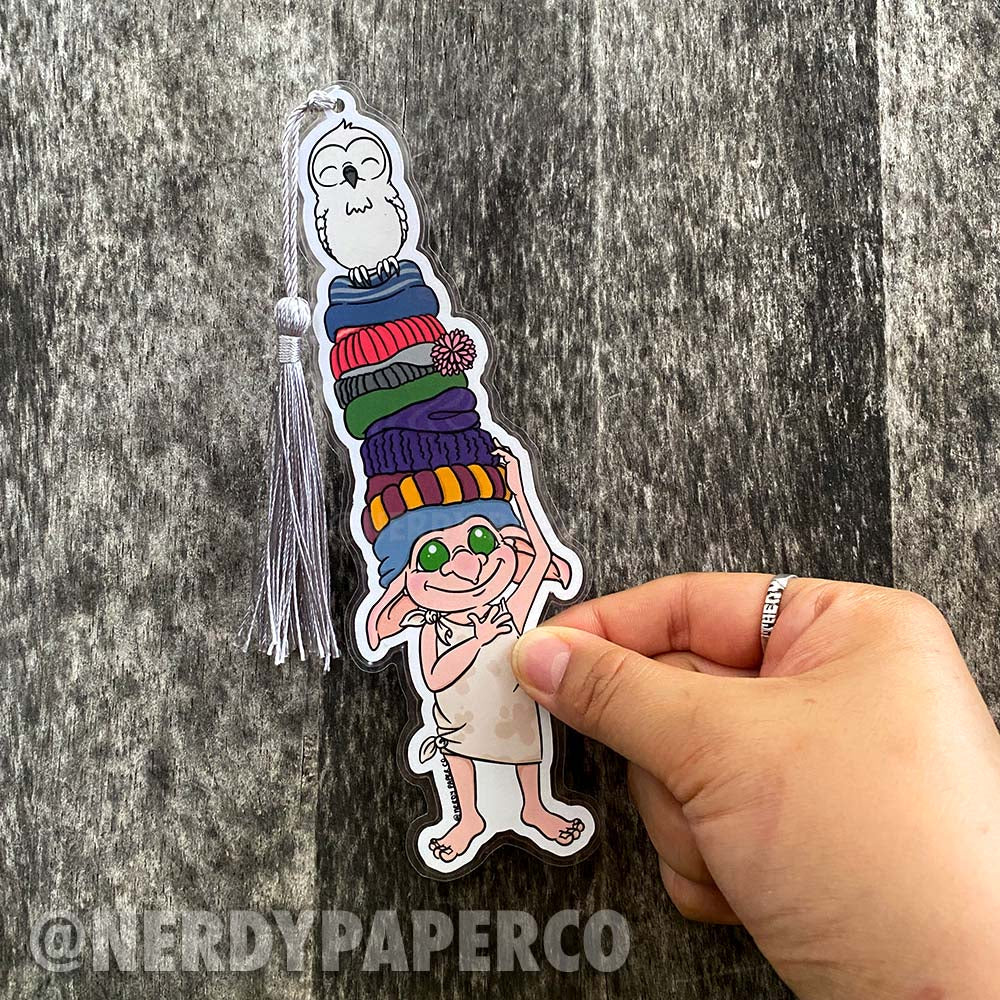 The Brave Elf Hearts Hats | Hand Drawn Bookmark