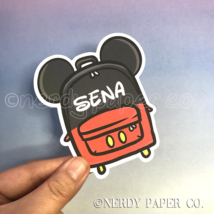 CUSTOM MOUSE BACKPACK - Hand Drawn Planner Die Cut