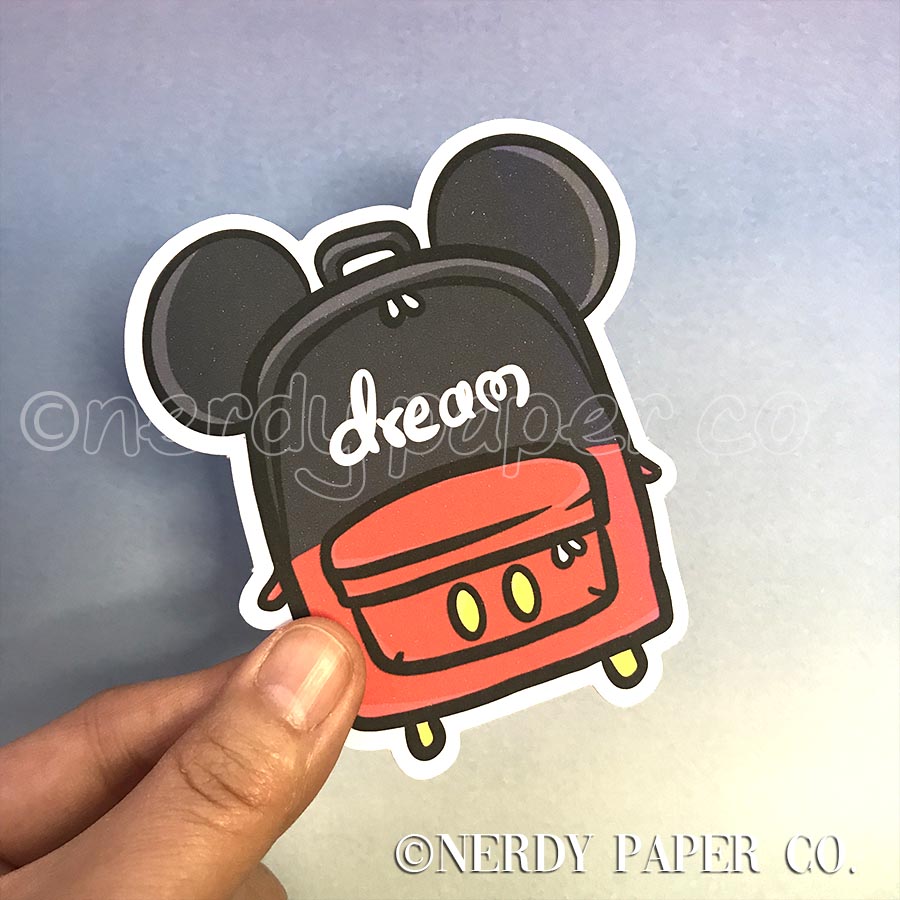 MOUSE BACKPACK - Hand Drawn Planner Die Cut