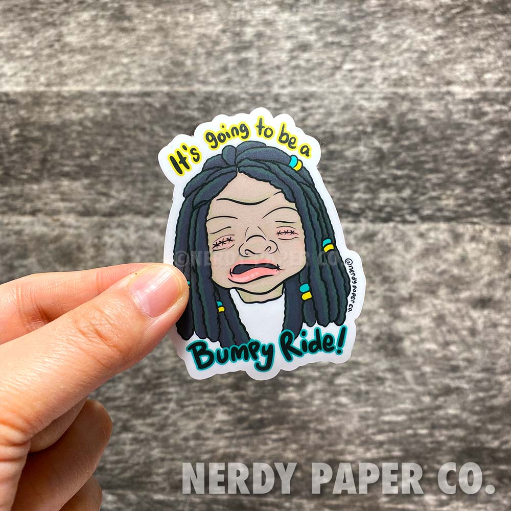 Fast Talking Magical Head - Hand Drawn Waterproof Vinyl Sticker