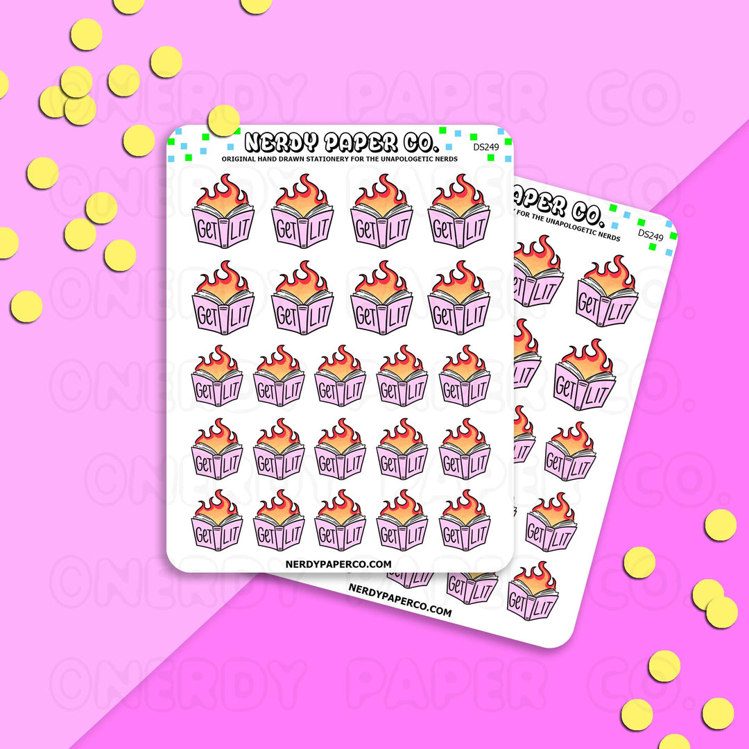 GET LIT - Hand Drawn Planner Stickers - DS249