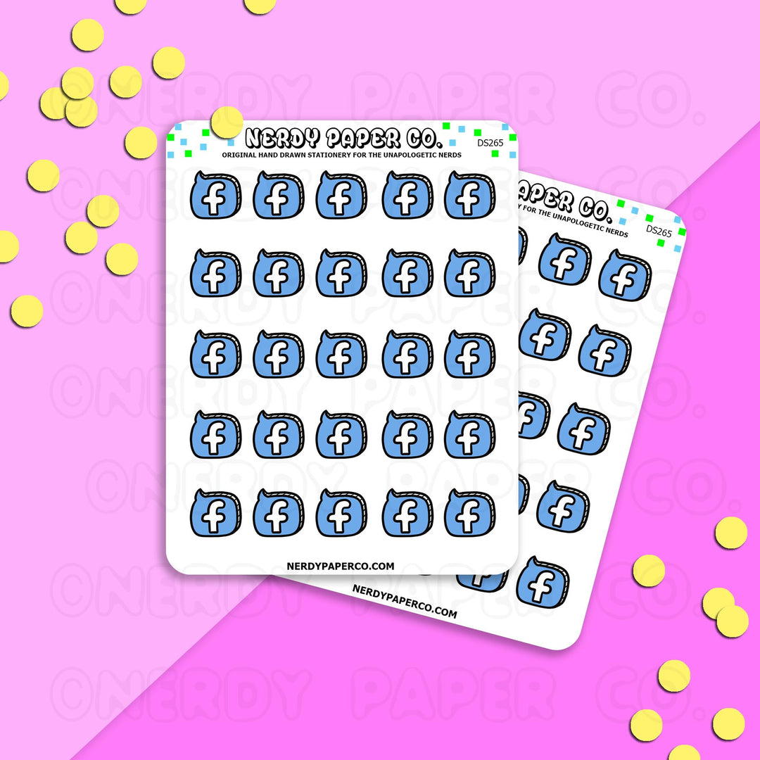 SOCIAL MEDIA #2 - Hand Drawn Planner Stickers - DS265