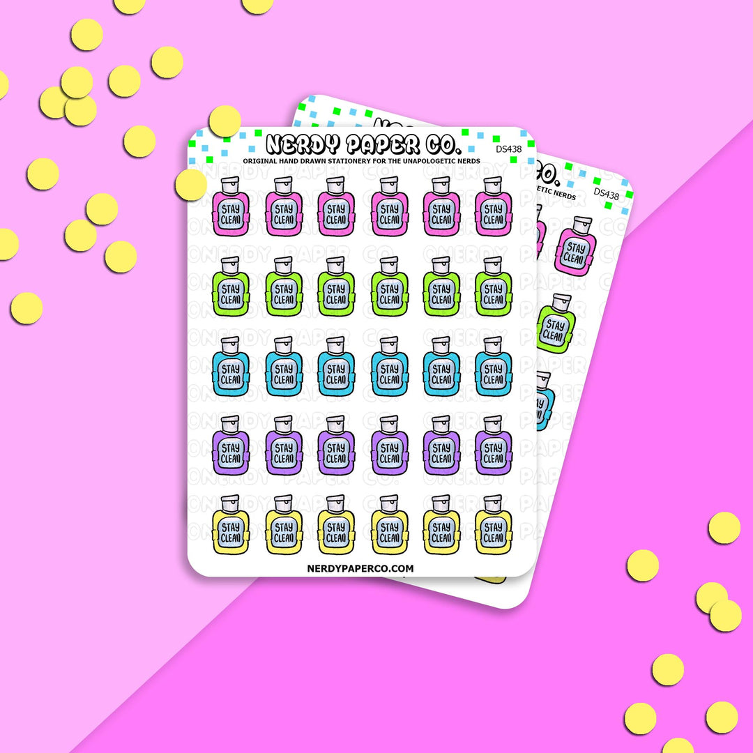 ANTIBAC - Hand Drawn Planner Stickers - Deco - DS438