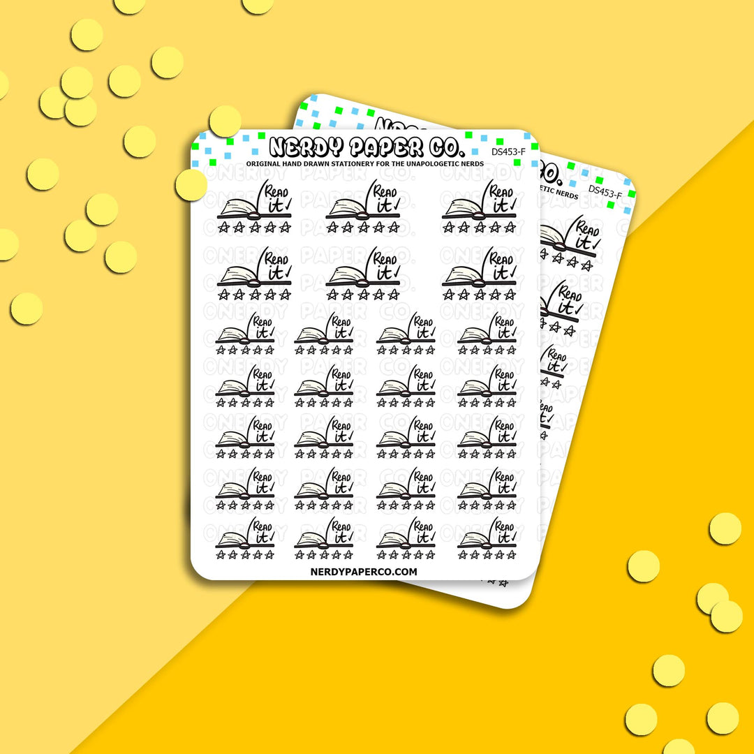 RATE THAT BOOK - Hand Drawn Planner Stickers - DS453P