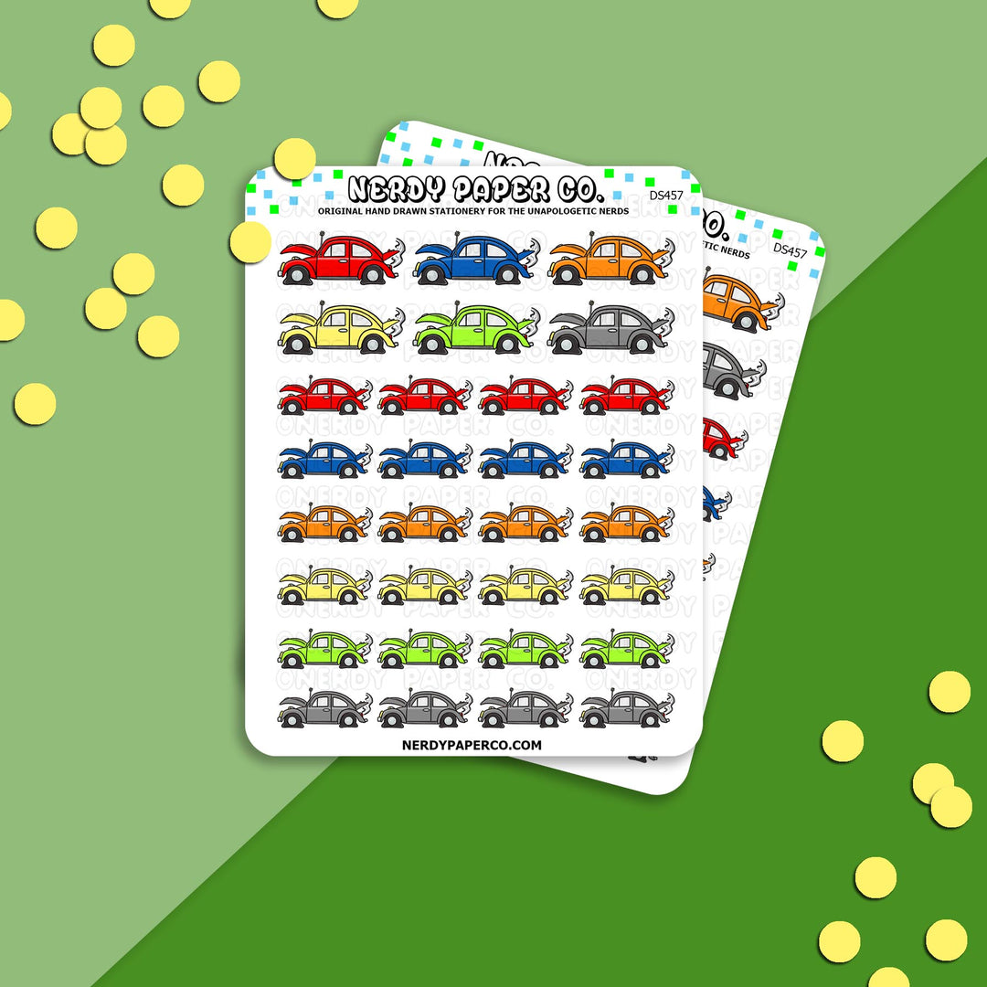 CAR MAINTENANCE- Hand Drawn Planner Stickers - DS457