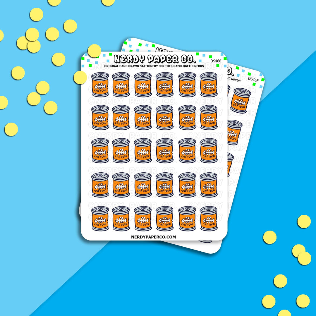 CAT FOOD - Hand Drawn Planner Stickers -DECO - DS468