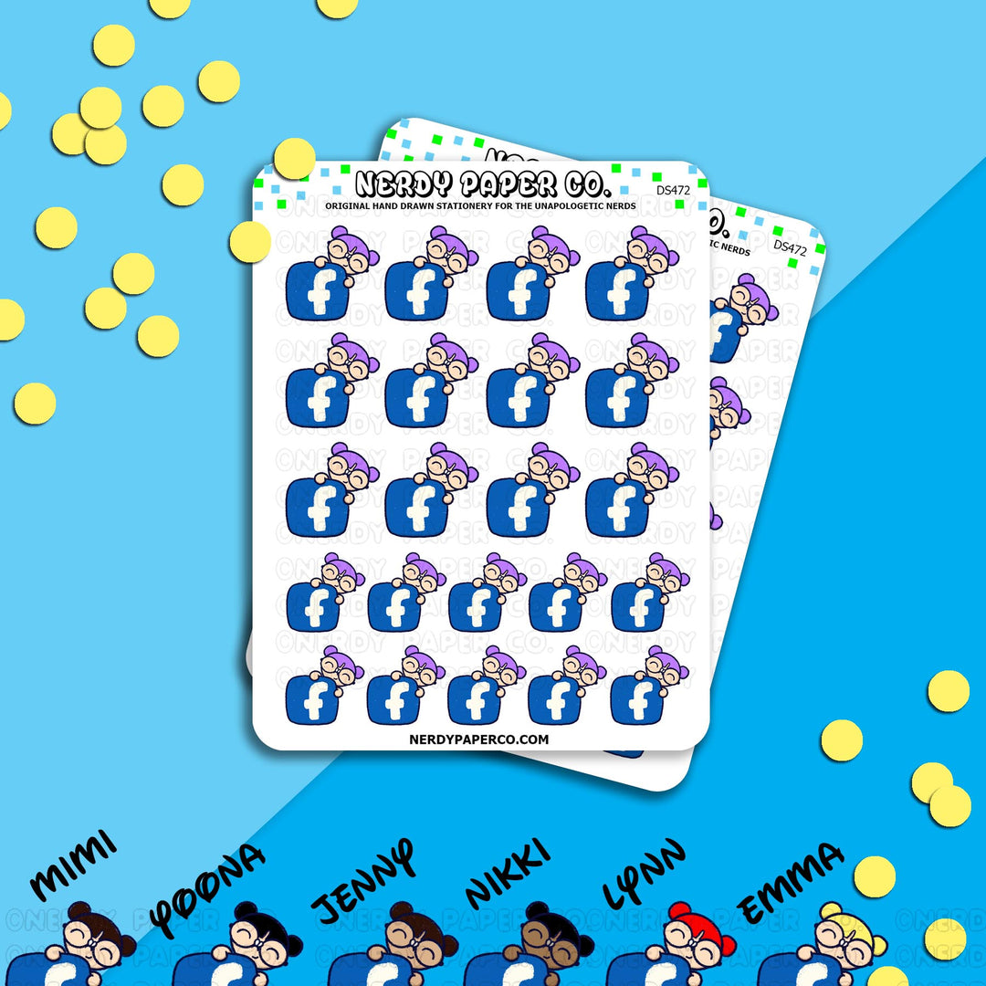 SOCIAL MEDIA KAYLA #2 - Hand Drawn Planner Stickers - Deco - DS472