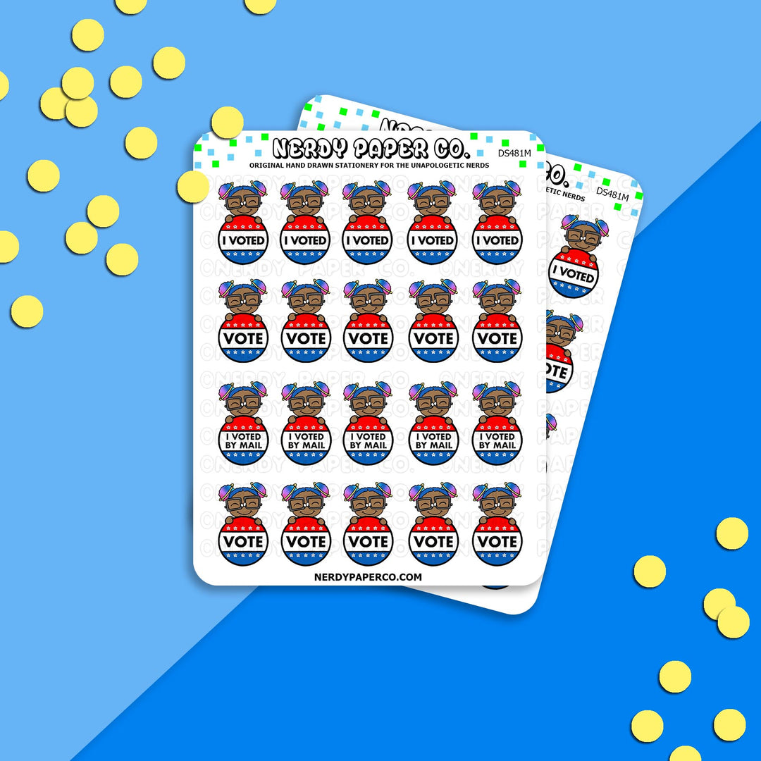 MICHELLE VOTES - Hand Drawn Planner Stickers - Deco - DS481M