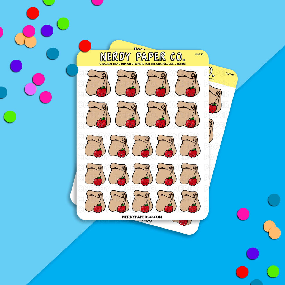 School Lunch - Hand Drawn Planner Stickers - DS555