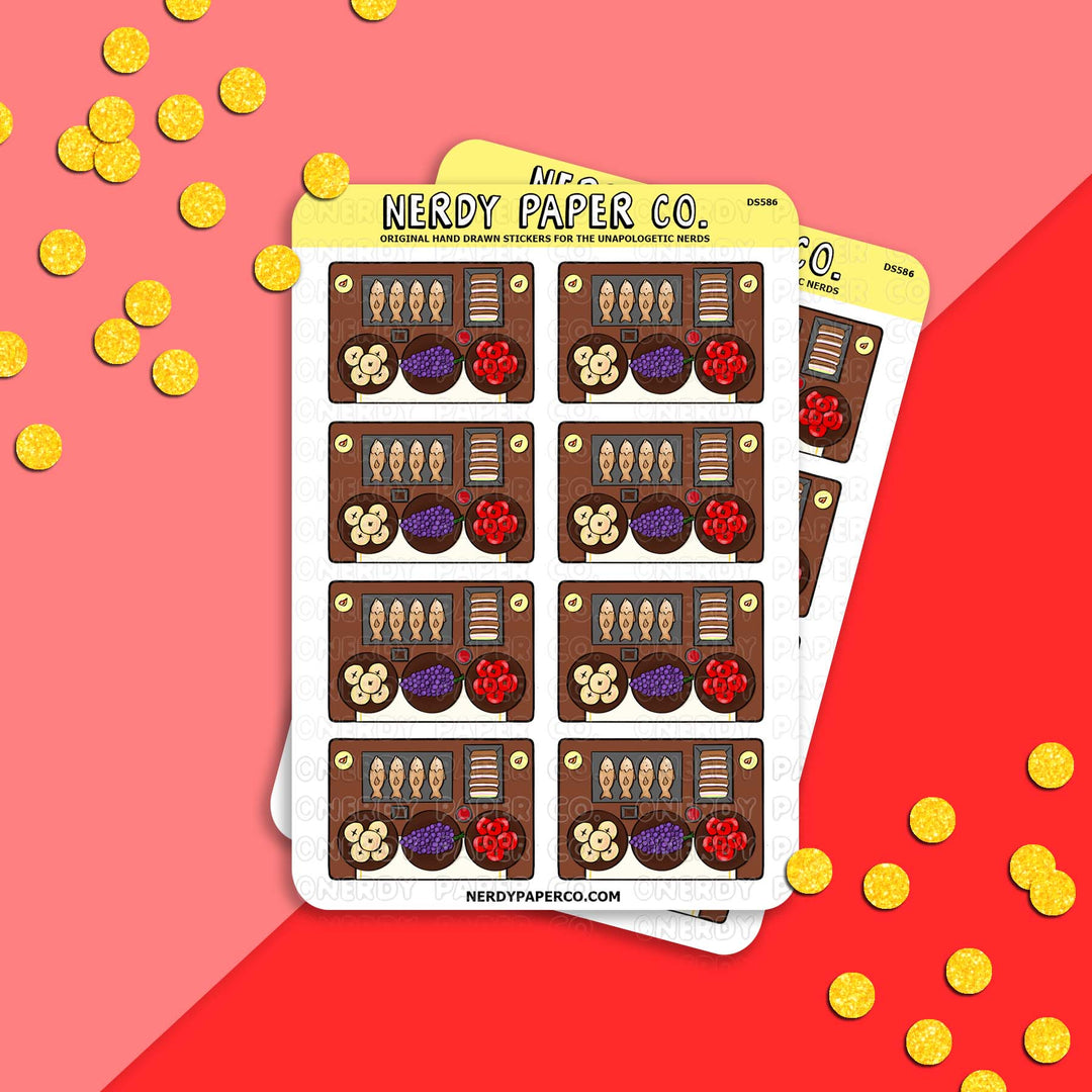 Korean Lunar New Year Charye Flatlays - Hand Drawn Functional Stickers -DS586