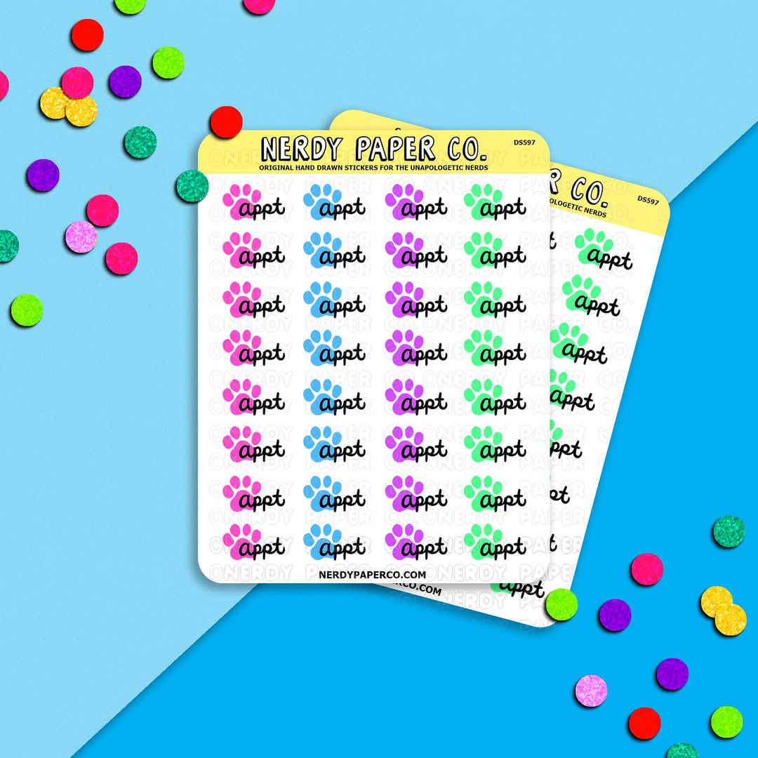 Vet Appointment - Hand Drawn Stickers - DS597