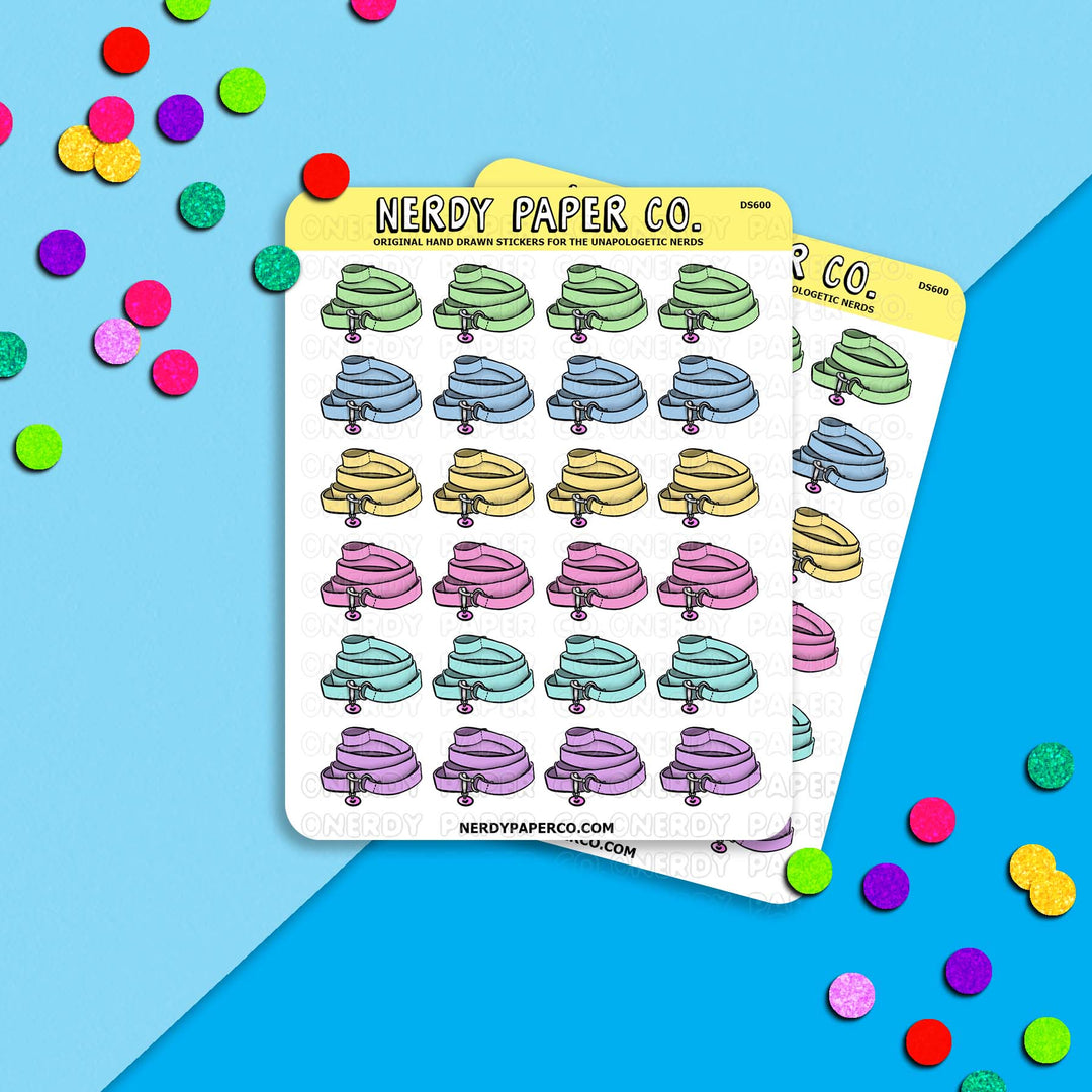 Pet Leashes - Hand Drawn Stickers - DS600