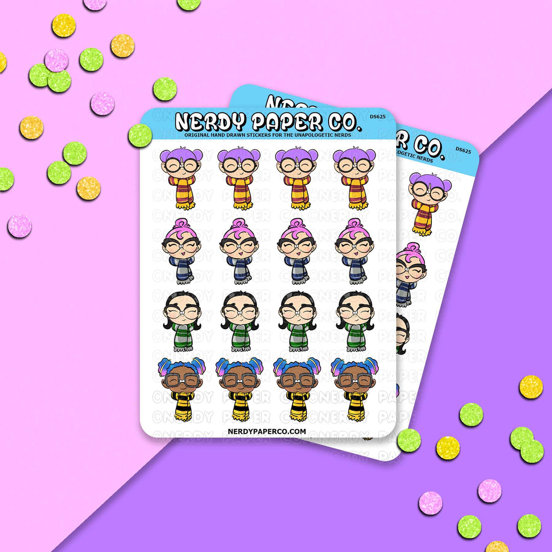 House Pride Nerds - Hand Drawn Stickers - DS625