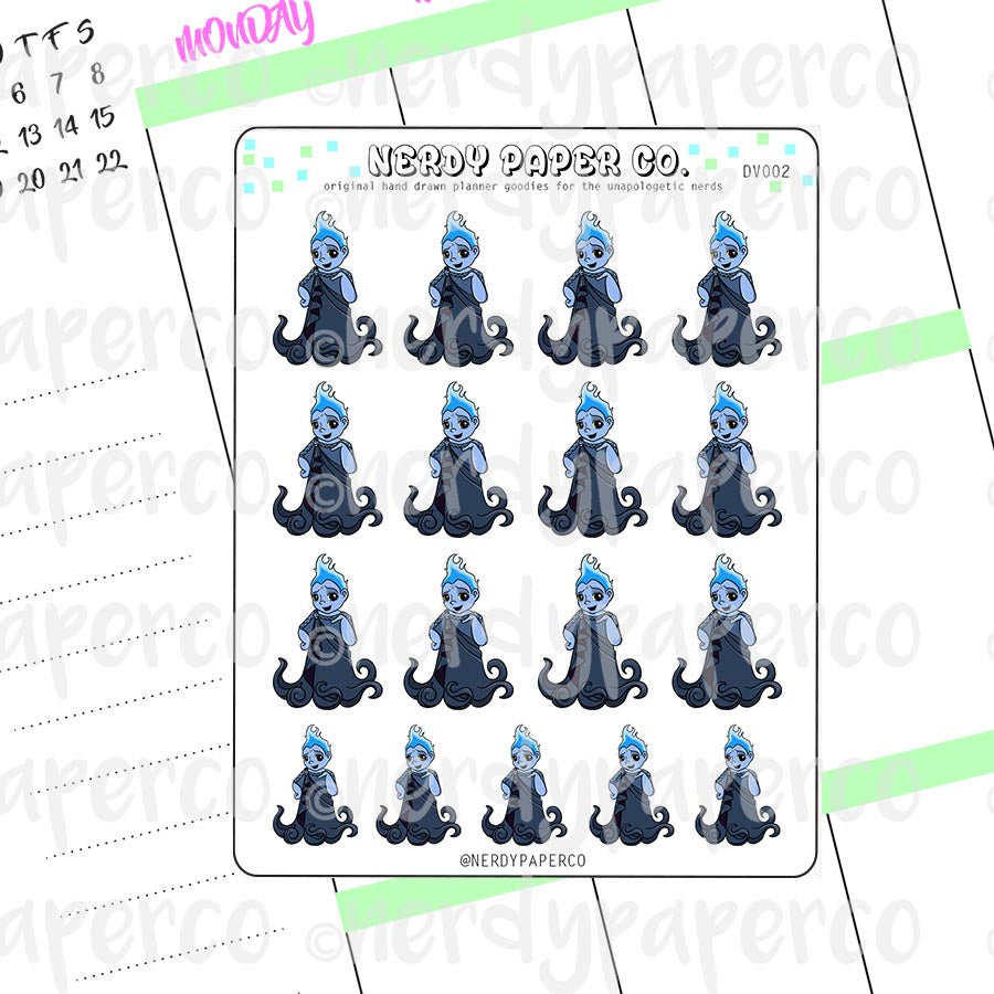 HADES | VILLAINS - Hand Drawn Planner Stickers - Chibi - Deco | DV002