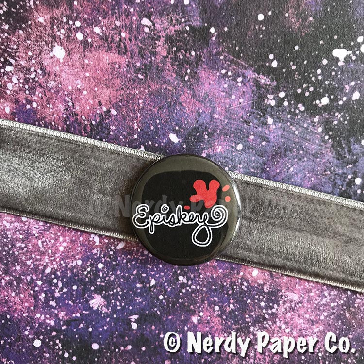 SPELL PIN BADGE | Hand Drawn Wizard Art | Handmade Pin Badge