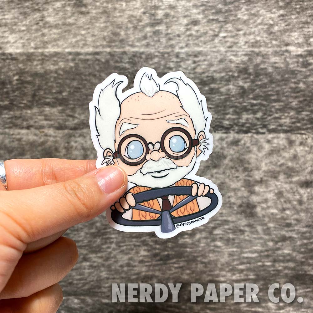 Magical Bus Driver - Hand Drawn Waterproof Vinyl Sticker