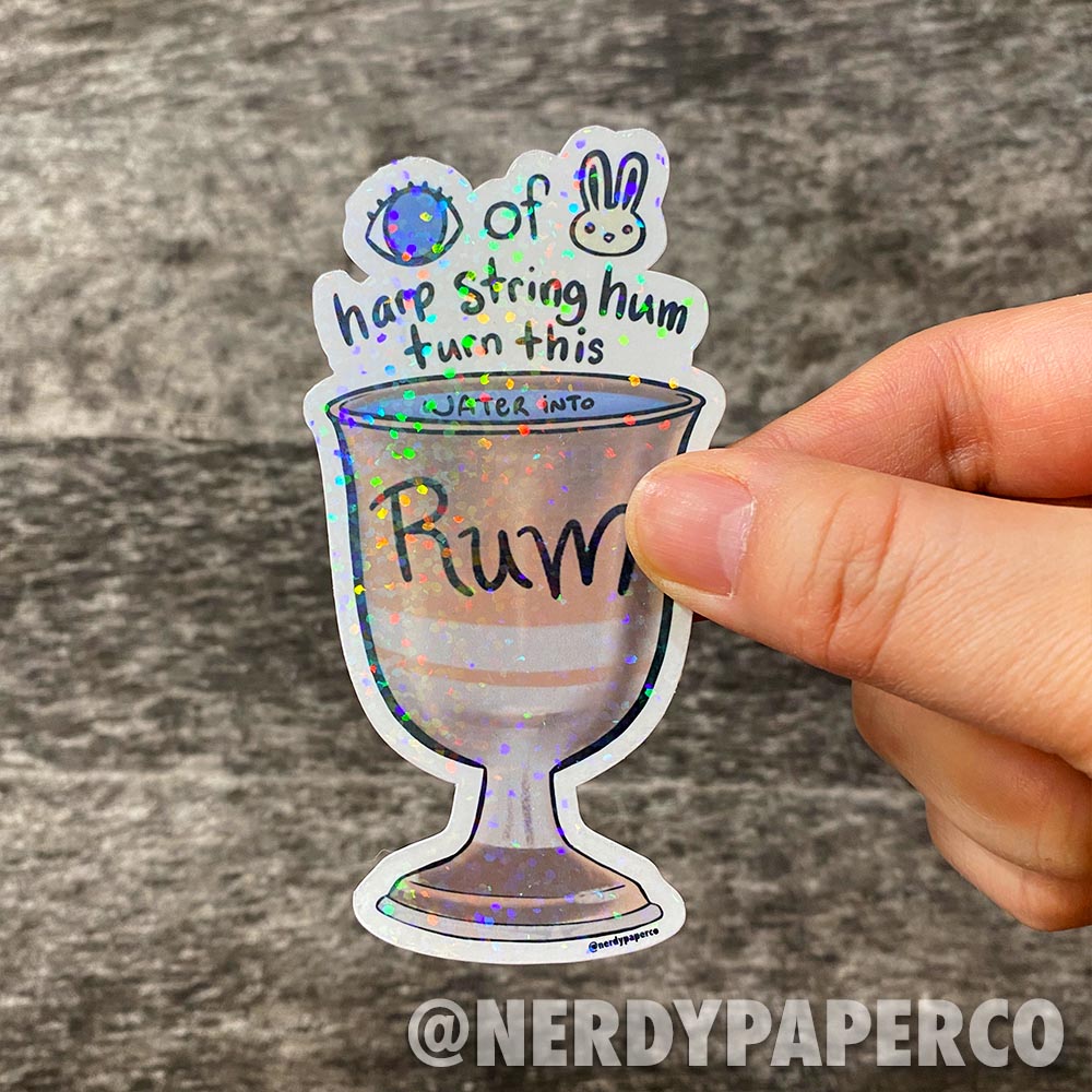 Eye of Rabbit - Hand Drawn Wizard Holographic Waterproof Vinyl Sticker