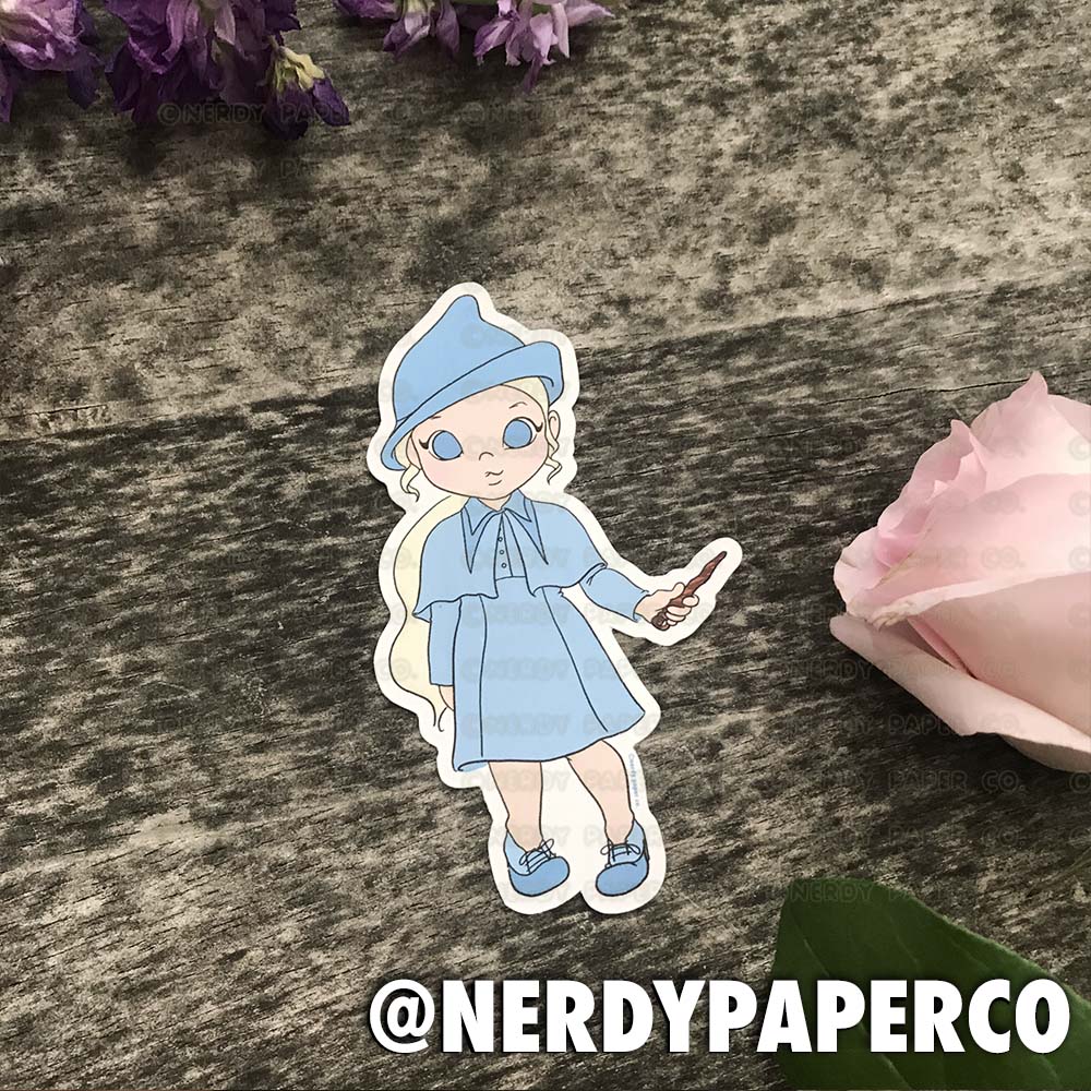 Mesmerizing Witch | Hand Drawn Wizard Waterproof Vinyl Sticker