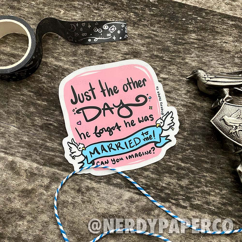 Forgetful Husband - Hand Drawn Vinyl Decal