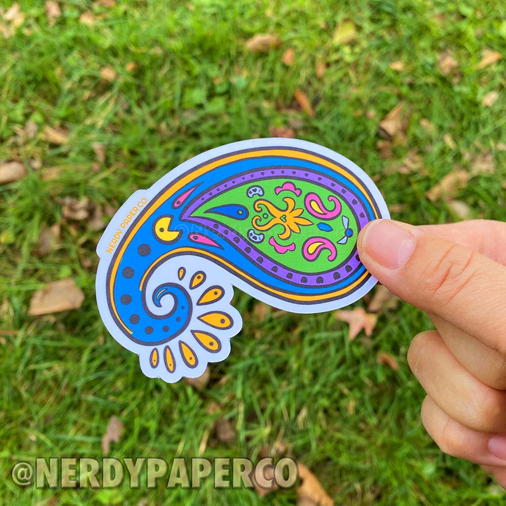 Gamer Paisley - Hand Drawn Gamer Die Cut