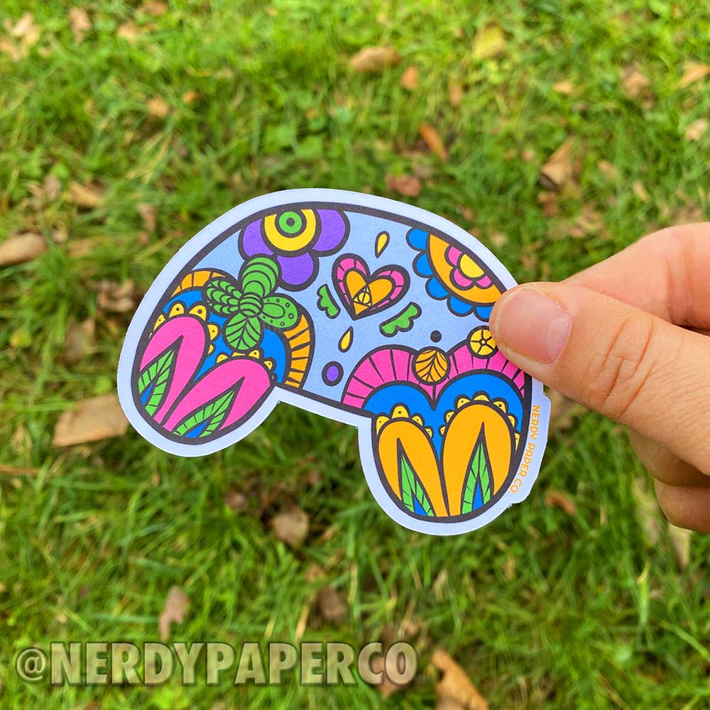 Paisley Controller - Hand Drawn Gamer Die Cut
