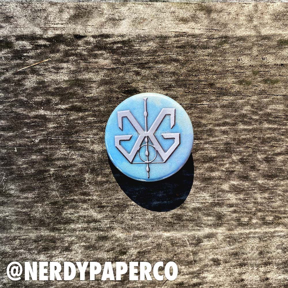 Team Gellert Pin Badge | Hand Drawn Wizard Art | Handmade Pin Badge