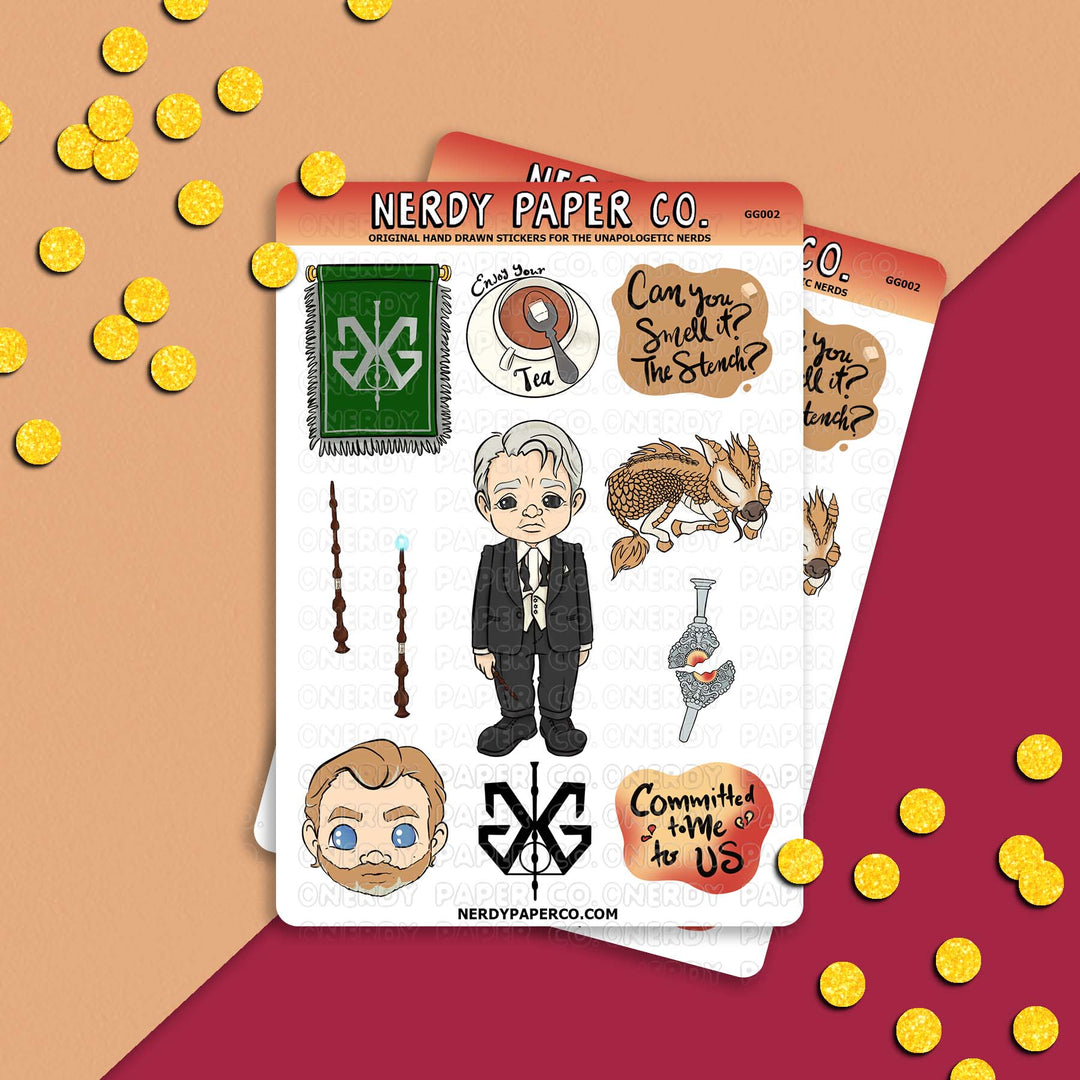 Gell 2.0 - Hand Drawn Character Vinyl Sticker Sheet - GG002
