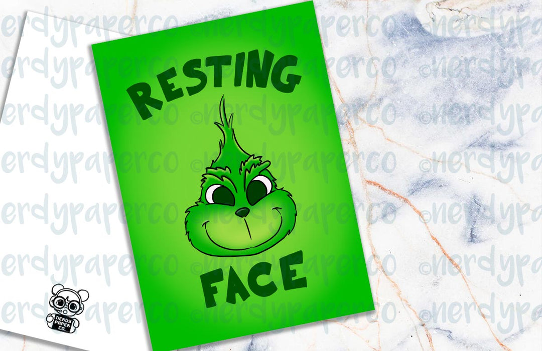 GRINCH FACE - Hand Drawn Planner Dashboard- DB028