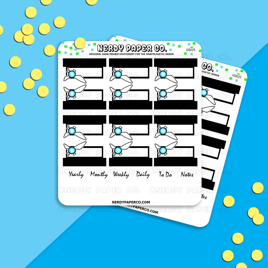 NAVI PLANNER TABS - Hand Drawn Planner Stickers - GS025