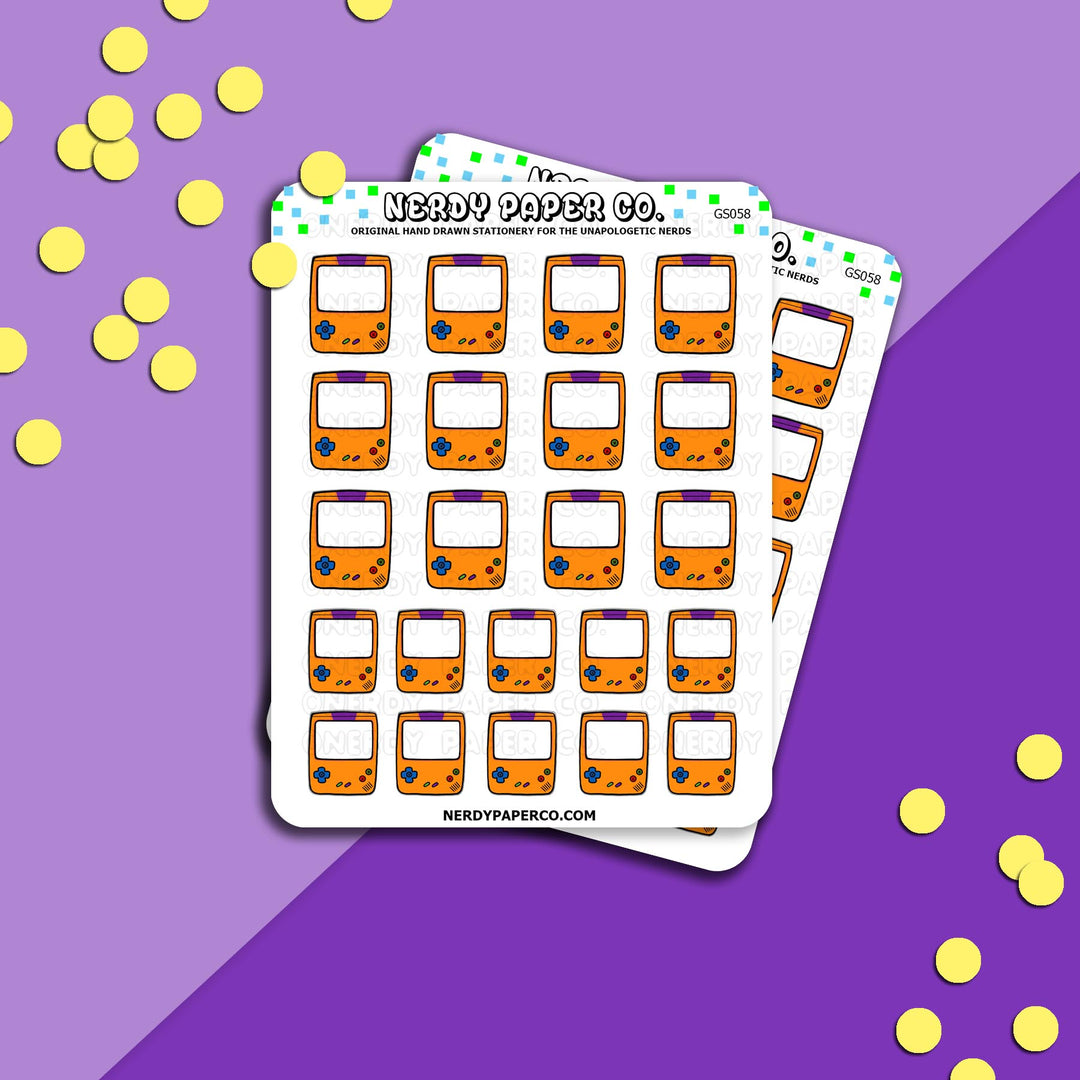 STITCHES GAMEBOY - Hand Drawn Planner Stickers - Deco -GS058