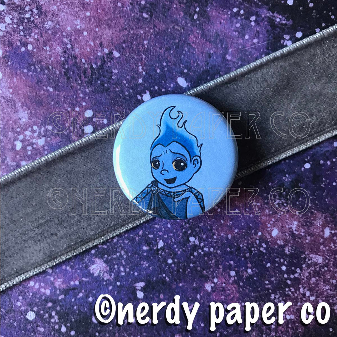HADES | VILLAINS - PIN BADGE Hand Drawn Art | Handmade Pin Badge
