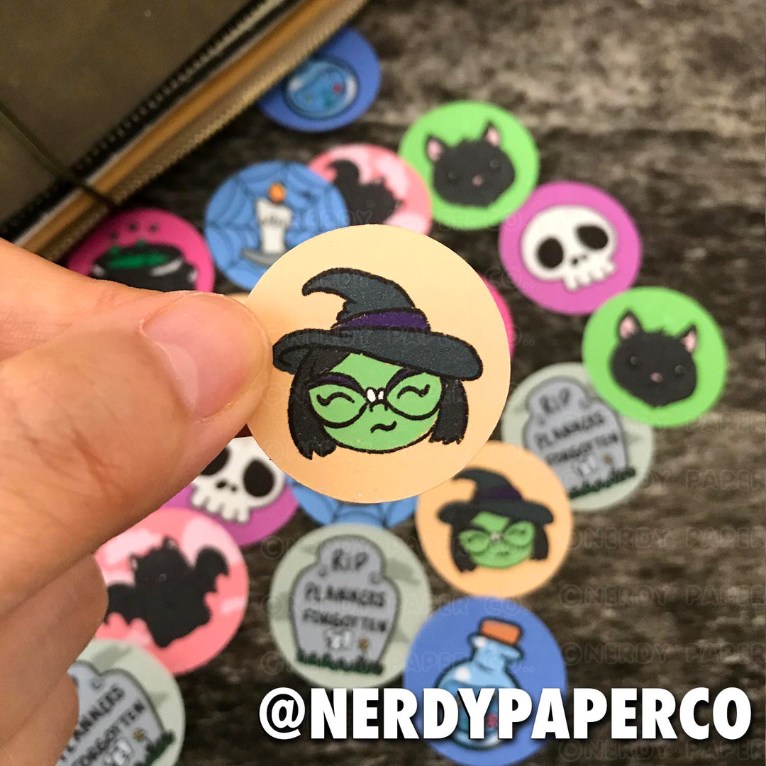 SPOOKY ICON STICKER FLAKES - Hand Drawn Stickers
