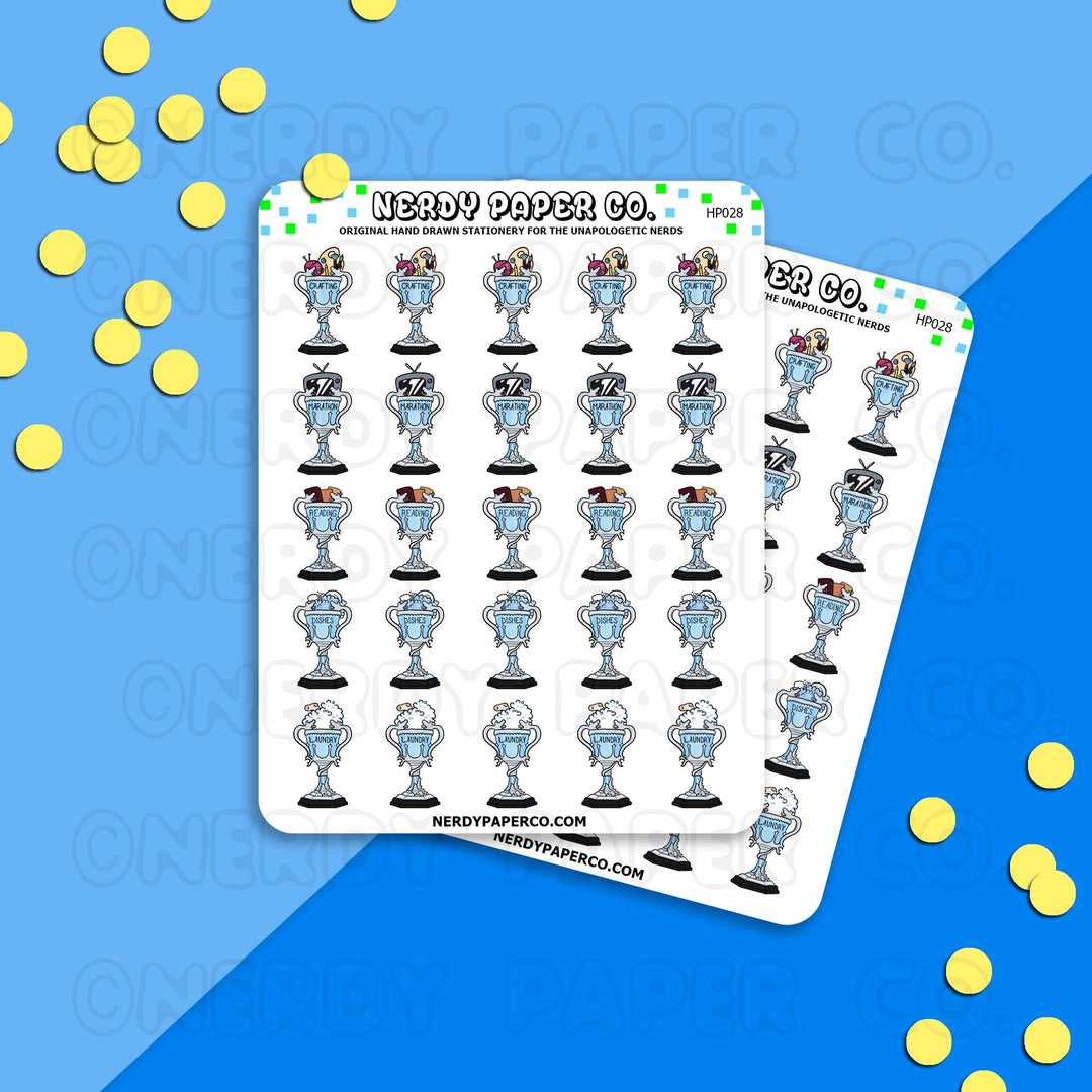 ADULTING WIZARD CUPS | SERIES 1 |- Hand Drawn Stickers Deco | HP028