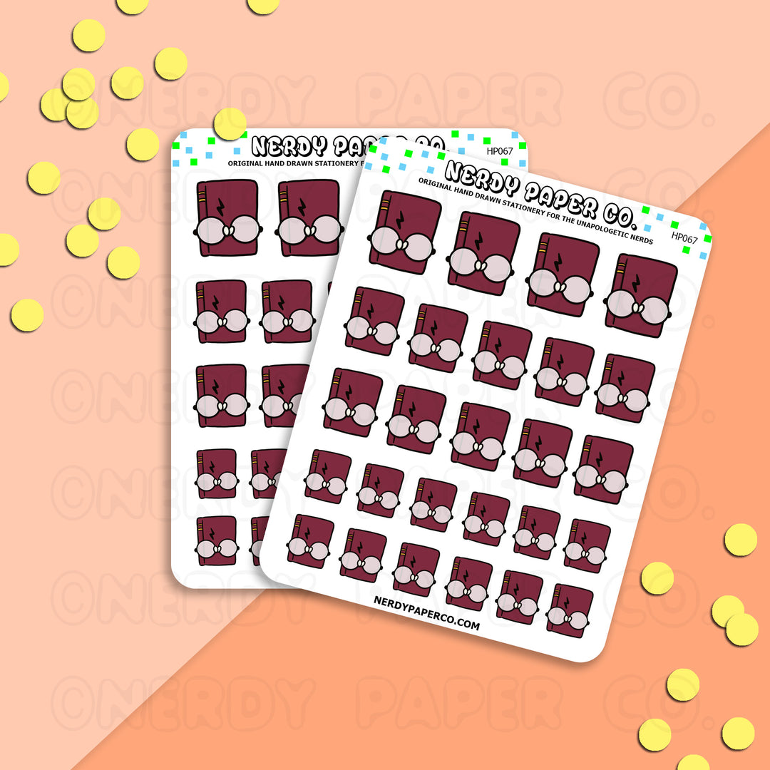WIZARD BOOK - Hand Drawn Stickers - HP067