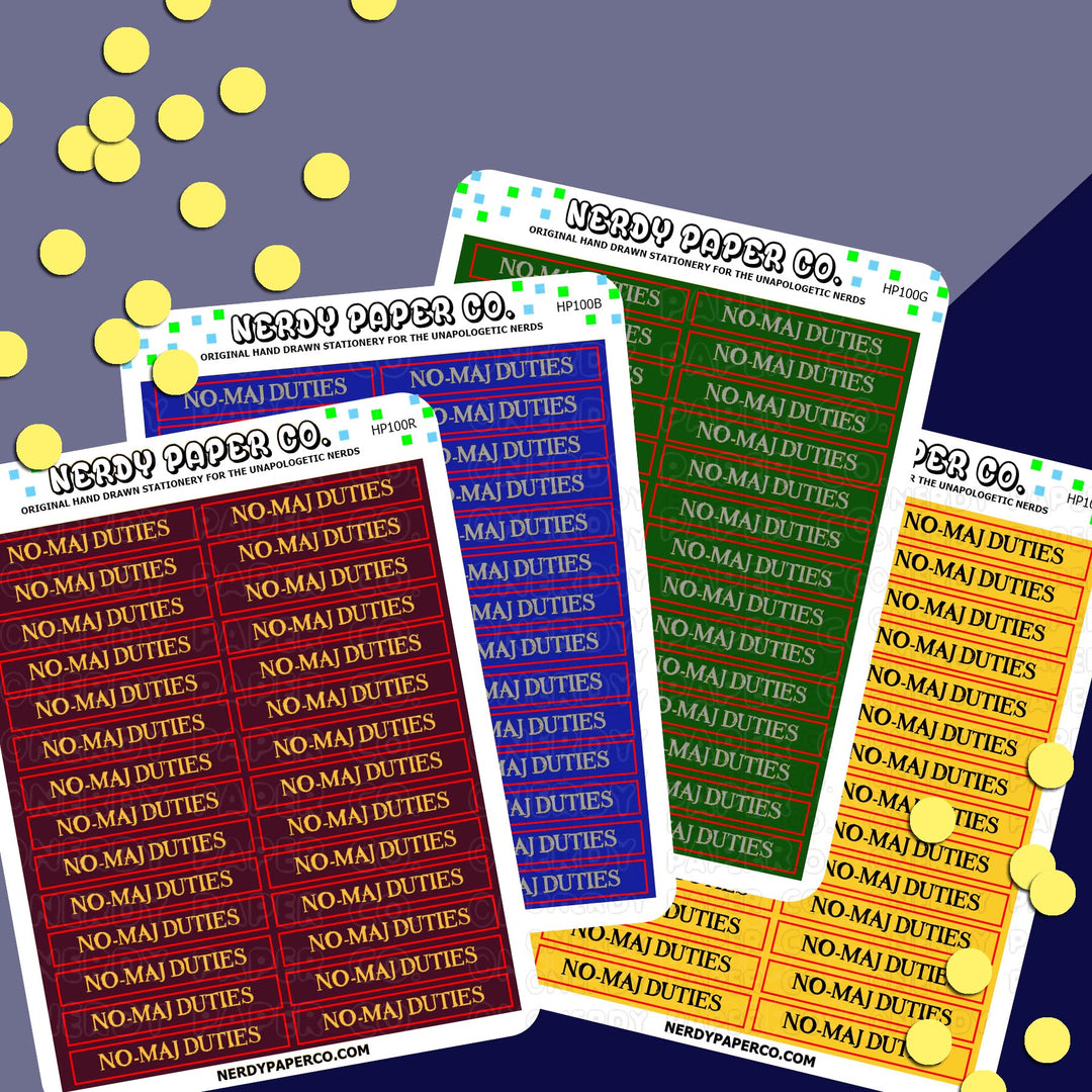 NO-MAJ DUTIES | HOUSE PRIDE - Stickers Deco | HP101-