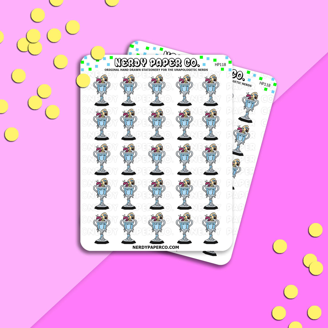 CRAFTING WIZARD CUP | Hand Drawn Stickers Deco | HP118