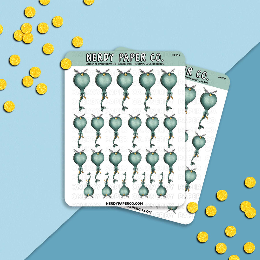 Puff Bird | Magical Creature #26 - Hand Drawn Vinyl Sticker Sheet - HP159